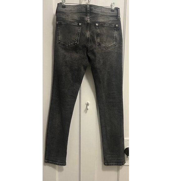 Anthropologie Pilcro‎ Distressed Slim Boyfriend Jean Black size 26 waist - Picture 4 of 11